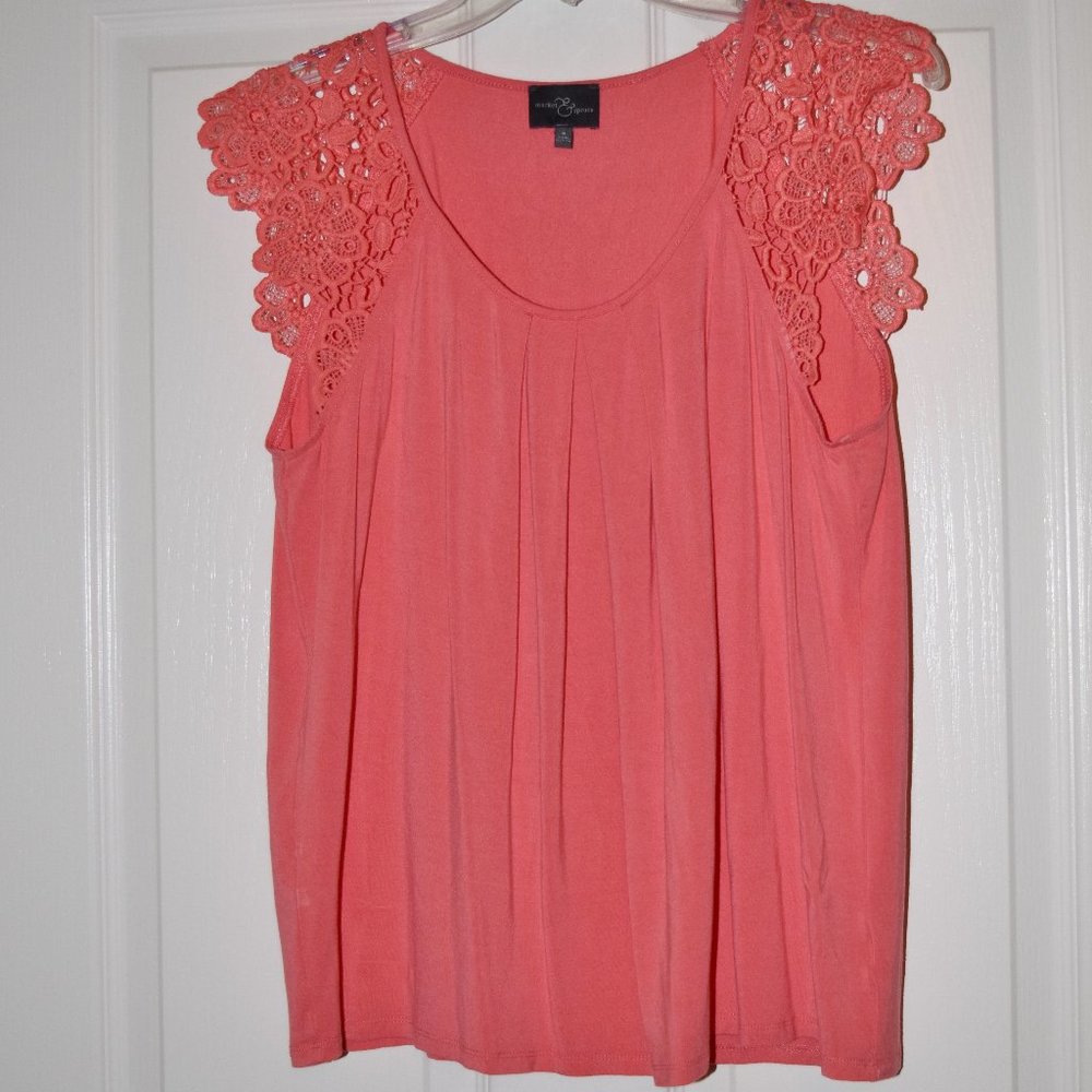 Stitch Fix Market & Spruce Diller crochet pink top